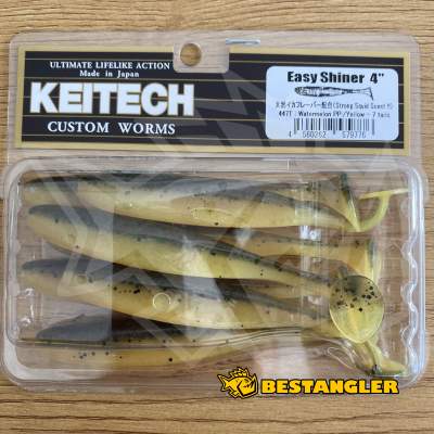 Keitech Easy Shiner 4" Watermelon PP. / Yellow - #447