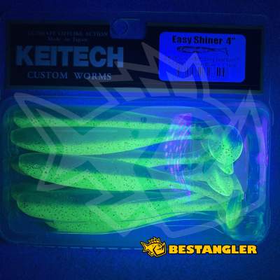 Keitech Easy Shiner 4" Lime / Blue - CT#26 - UV