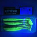 Keitech Easy Shiner 4.5" Green Pumpkin Chartreuse - #401 - UV