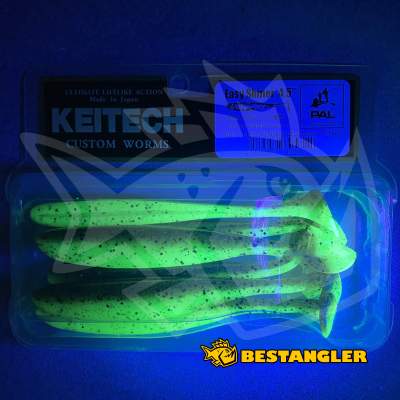 Keitech Easy Shiner 4.5" Green Pumpkin Chartreuse - #401 - UV