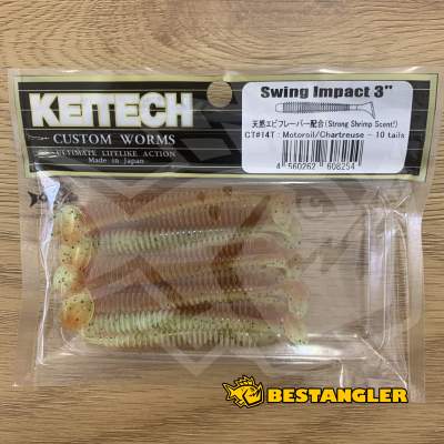 Keitech Swing Impact 3" Motoroil / Chartreuse - CT#14
