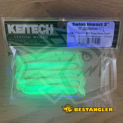 Keitech Swing Impact 3" Motoroil / Chartreuse - CT#14 - UV