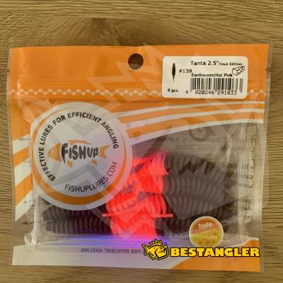 FishUp Tanta 2.5" #139 Earthworm / Hot Pink - UV