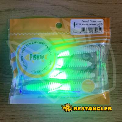 FishUp Tanta 2.5" #131 White / Hot Chartreuse - UV
