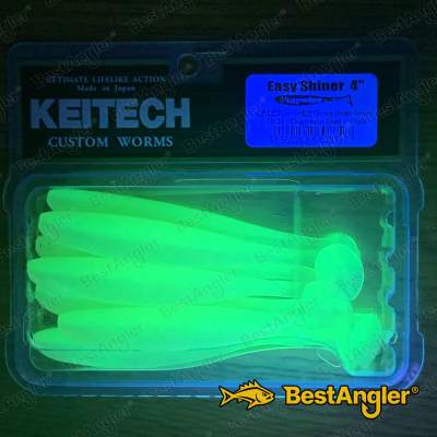 Keitech Easy Shiner 4" Chartreuse Shad - CT#13 - UV