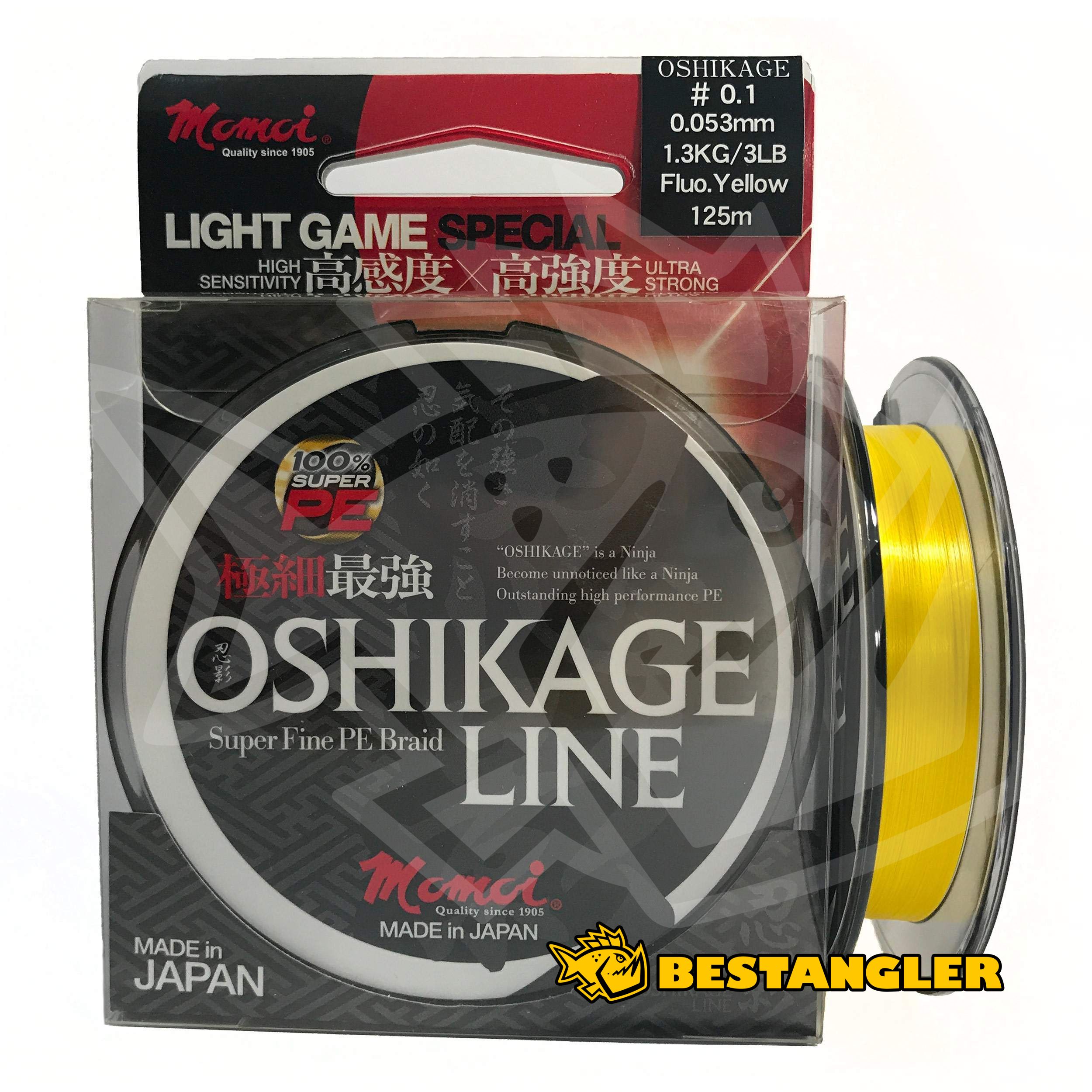 Momoi OSHIKAGE 125 m Fluo Yellow 0.053 mm 1.30 kg - #0.1