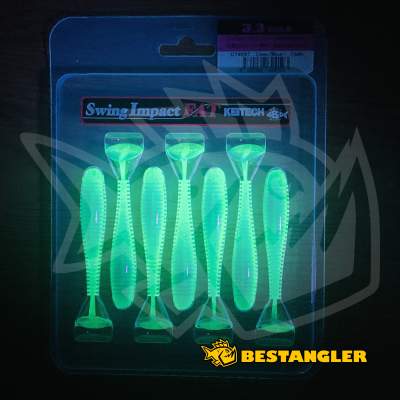 Keitech FAT Swing Impact 3.3" Lime / Blue - CT#26 - UV