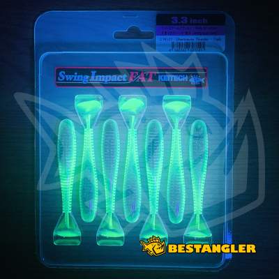 Keitech FAT Swing Impact 3.3" Chartreuse Thunder - CT#12 - UV