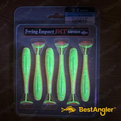 Keitech FAT Swing Impact 3.8" Fire Tiger - #449 - UV1