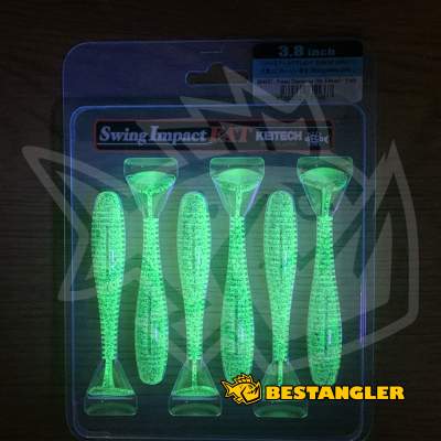 Keitech FAT Swing Impact 3.8" Purple Chartreuse - BA#03 - UV1