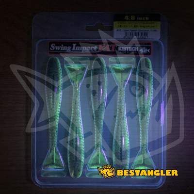 Keitech FAT Swing Impact 4.8" Green Pumpkin Chartreuse - #401 - UV1