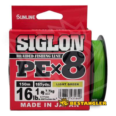 Sunline SIGLON PEx8 Light Green 150 m