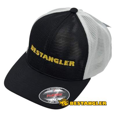 Kšiltovka BESTANGLER Flexfit černobílá celosíťovaná