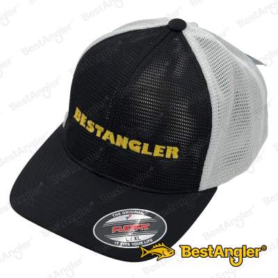 Kšiltovka BESTANGLER Flexfit černobílá celosíťovaná