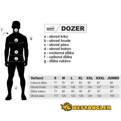 Geoff Anderson bunda Dozer 6 zelená