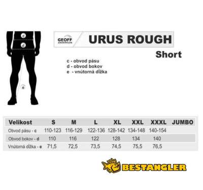 Geoff Anderson kalhoty Urus Rough maskáč zkrácená délka