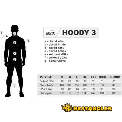 Geoff Anderson mikina Hoody3™ BlackLeaf