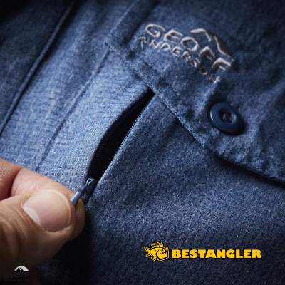 Geoff Anderson košile Zulo II krátký rukáv - modrá