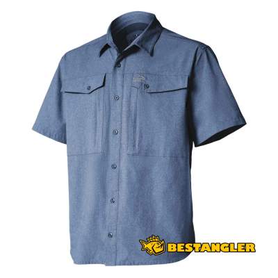 Geoff Anderson košile Zulo II krátký rukáv - modrá