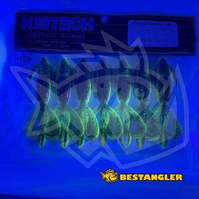 Keitech Crazy Flapper 3.6" Watermelon PP. / Yellow - #447 - UV
