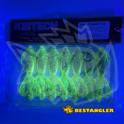 Keitech Crazy Flapper 3.6" Purple Chartreuse - BA#03 - UV