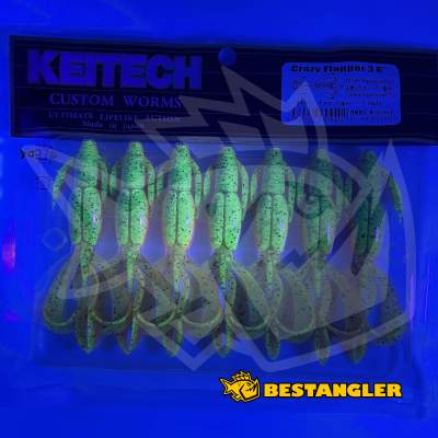 Keitech Crazy Flapper 3.6" Fire Tiger - #449 - UV