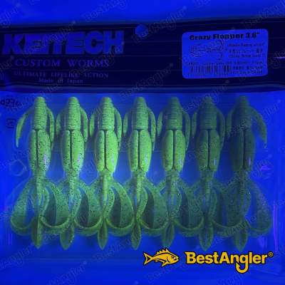 Keitech Crazy Flapper 3.6" Golden Goby - BA#06 - UV
