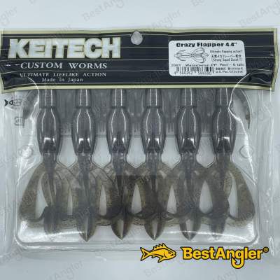 Keitech Crazy Flapper 4.4" Watermelon PP. Red - #208