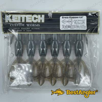 Keitech Crazy Flapper 4.4" Green Weenie Blue - #403