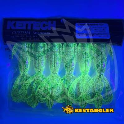 Keitech Crazy Flapper 4.4" Purple Chartreuse - BA#03 - UV
