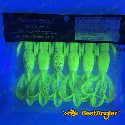 Keitech Crazy Flapper 4.4" Purple Chartreuse - BA#03 - UV