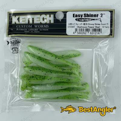 Keitech Easy Shiner 2" Chartreuse Pepper Shad - CT#30