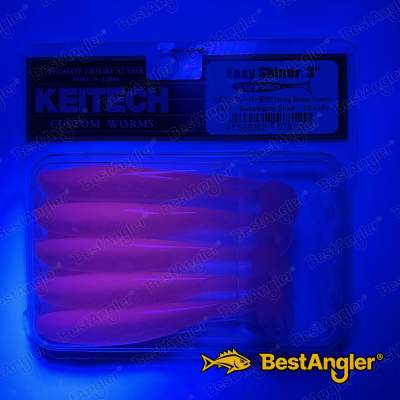 Keitech Easy Shiner 3" Bubblegum Shad - #442 - UV