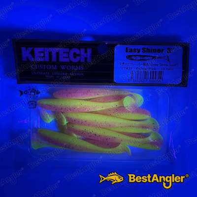 Keitech Easy Shiner 3" Yellow / Pink - LT#31 - UV