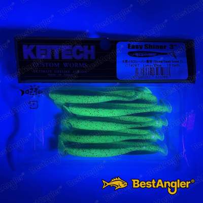 Keitech Easy Shiner 3" Lime / Blue - CT#26 - UV