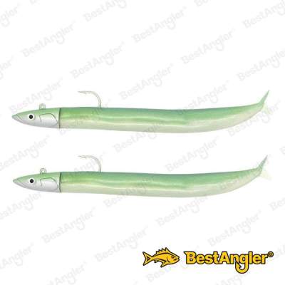 Fiiish Crazy Sand Eel n°1 100 mm Double Combo Offshore - 10g - Pearl Green