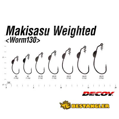 DECOY Worm 130 Makisasu Weighted #3/0 - 829110