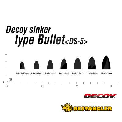 DECOY DS-5 Sinker type Bullet