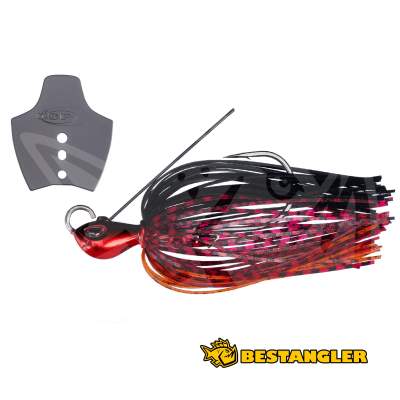 O.S.P Metal Blade Jig 3/8 oz 10 g Red Black BJ57