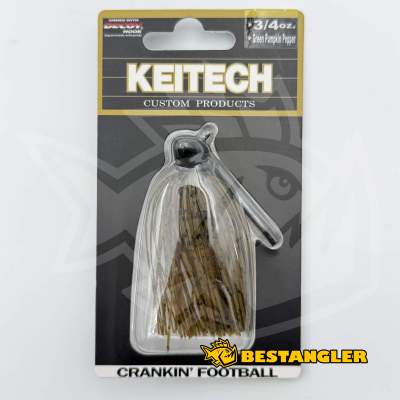 Keitech Crankin' Football Green Pumpkin Pepper #101