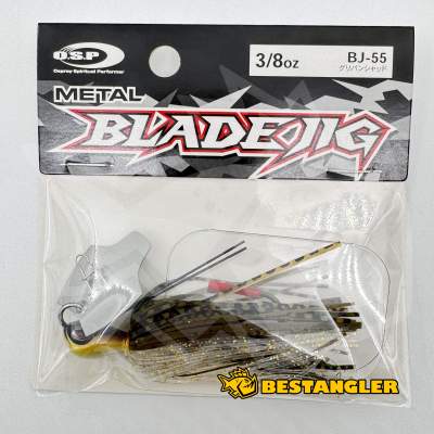 O.S.P Metal Blade Jig 3/8 oz 10 g Green Pumpkin Shad BJ55