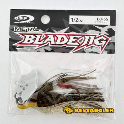 O.S.P Metal Blade Jig 1/2 oz 14 g Green Pumpkin Shad BJ55
