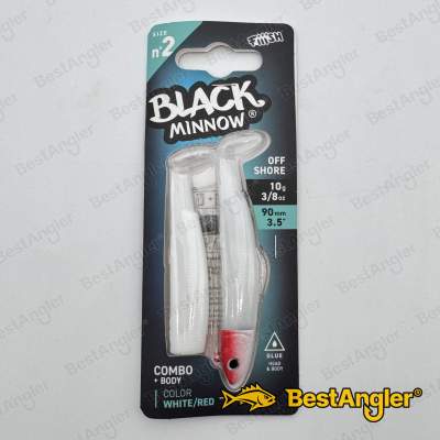 Fiiish Black Minnow n°2 90 mm Combo Offshore + Body - 10g - White / Red - BM497