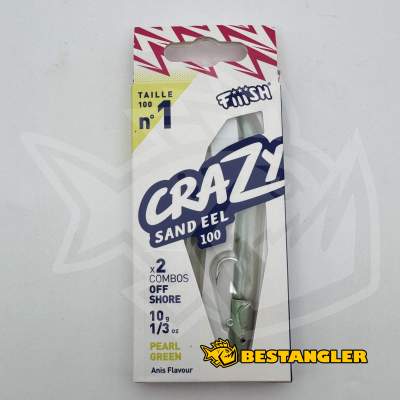 Fiiish Crazy Sand Eel n°1 100 mm Double Combo Offshore - 10g - Pearl Green - CSE5007
