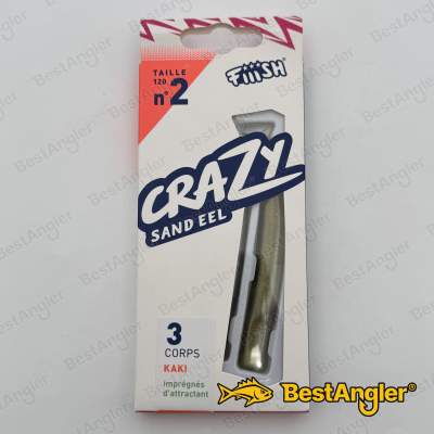 Fiiish Crazy Sand Eel n°2 120 mm Bodies 3x - Khaki - CSE1012