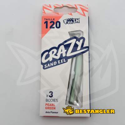 Fiiish Crazy Sand Eel n°2 120 mm Bodies 3x - Pearl Green - CSE5010