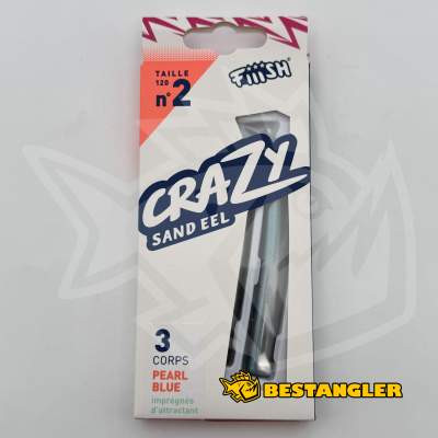 Fiiish Crazy Sand Eel n°2 120 mm Bodies 3x - Pearl Blue - CSE5002