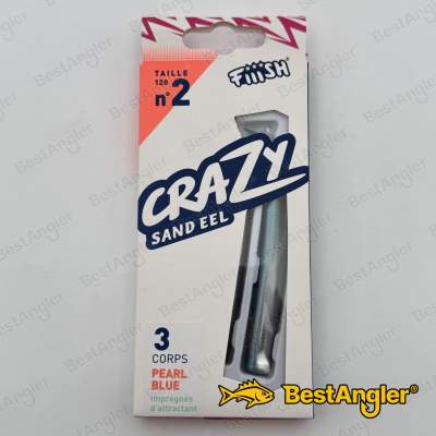 Fiiish Crazy Sand Eel n°2 120 mm Bodies 3x - Pearl Blue - CSE5002