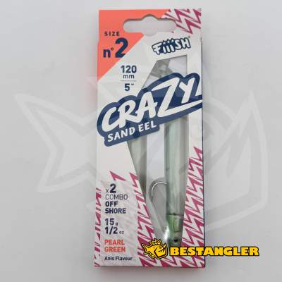 Fiiish Crazy Sand Eel n°2 120 mm Double Combo Offshore - 15g - Pearl Green - CSE5009