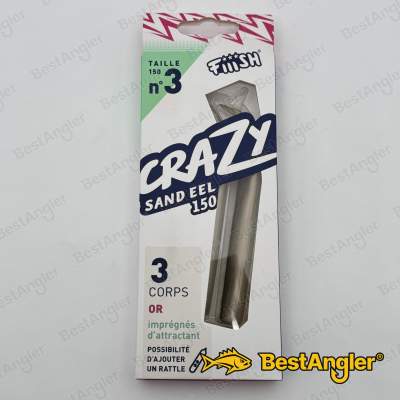 Fiiish Crazy Sand Eel n°3 150 mm Bodies 3x - Gold - CSE232